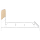  Coaster Furniture Amherst 360301Q Radio Weave Rattan Metal Queen Bed - White IMAGE 7