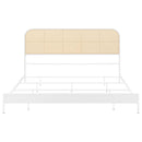  Coaster Furniture Amherst 360301KE Radio Weave Rattan Metal Eastern King Bed - White IMAGE 2