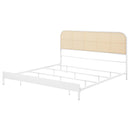  Coaster Furniture Amherst 360301KE Radio Weave Rattan Metal Eastern King Bed - White IMAGE 3