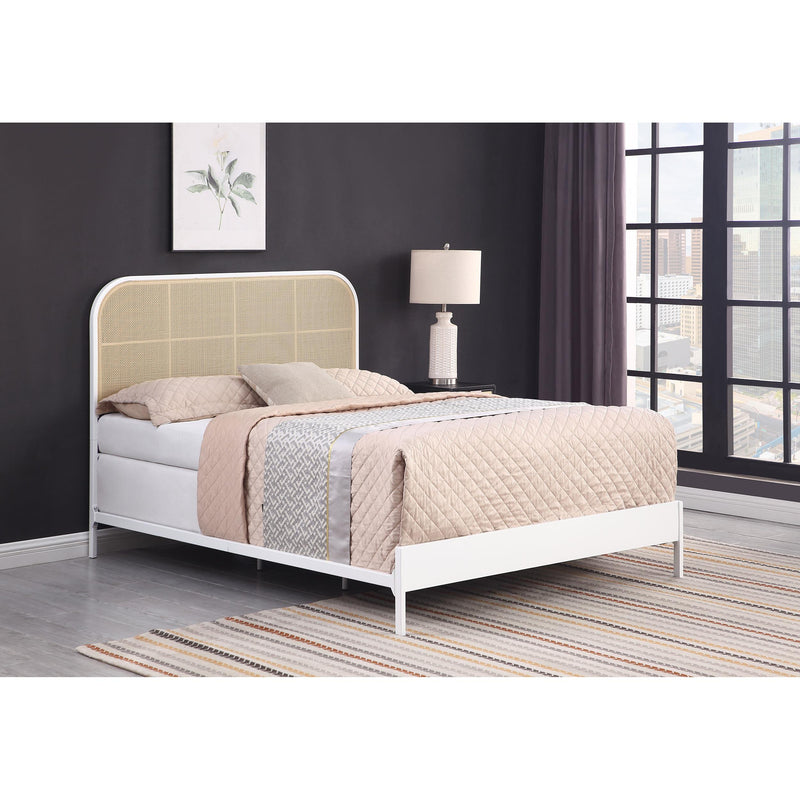  Coaster Furniture Amherst 360301F Radio Weave Rattan Metal Full Bed - White IMAGE 8