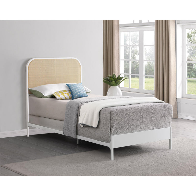  Coaster Furniture Amherst 360301T Radio Weave Rattan Metal Twin Bed - White IMAGE 8