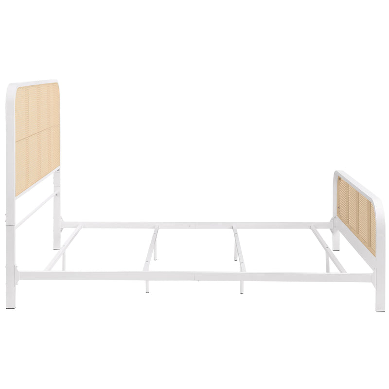  Coaster Furniture Lanewood 360251Q Open Cane Webbing Metal Queen Bed - White IMAGE 7