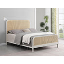  Coaster Furniture Lanewood 360251Q Open Cane Webbing Metal Queen Bed - White IMAGE 8