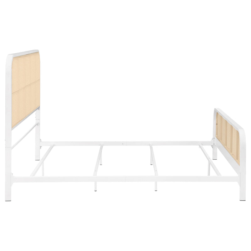  Coaster Furniture Lanewood 360251KE Open Cane Webbing Metal Eastern King Bed - White IMAGE 7