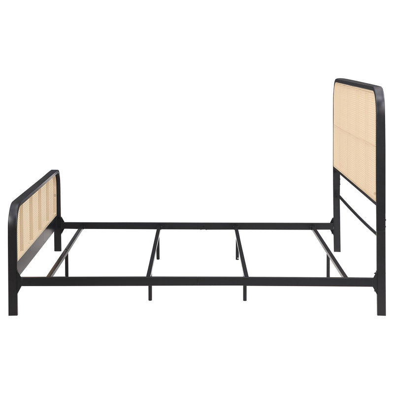  Coaster Furniture Lanewood 360250KE Open Cane Webbing Metal Eastern King Bed - Black IMAGE 4