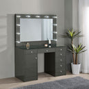  Coaster Furniture Acena 931145 7-Drawer Vanity Set with Lighting - Grey High Gloss IMAGE 9