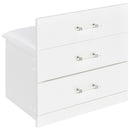  Coaster Furniture Danbury 930208 3-Drawer Makeup Vanity & Stool - Set White High Gloss IMAGE 13