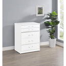  Coaster Furniture Danbury 930208 3-Drawer Makeup Vanity & Stool - Set White High Gloss IMAGE 15
