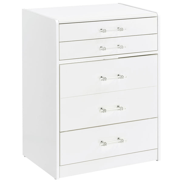  Coaster Furniture Danbury 930208 3-Drawer Makeup Vanity & Stool - Set White High Gloss IMAGE 1