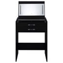  Coaster Furniture Danbury 930209 3-Drawer Makeup Vanity & Stool - Set Black High Gloss IMAGE 7