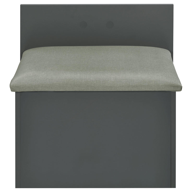  Coaster Furniture Danbury 930210 3-Drawer Makeup Vanity & Stool - Set Grey High Gloss IMAGE 11