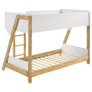  Coaster Furniture Wyatt 460510 Wood Twin Over Twin Bunk Bed - White and Natural IMAGE 4