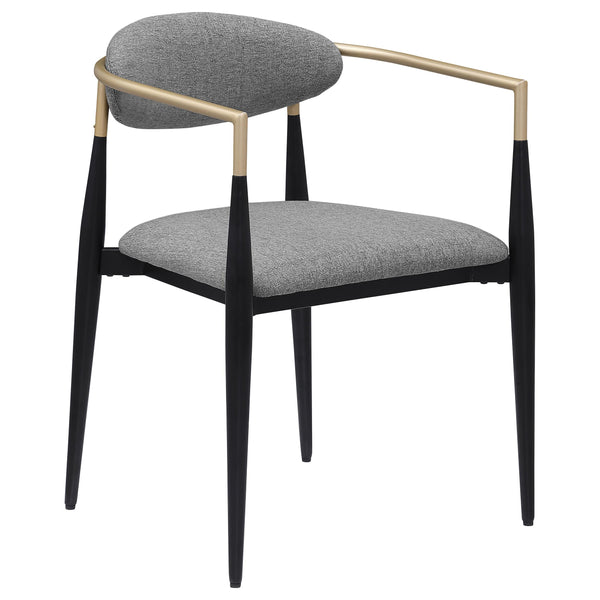  Coaster Furniture Alexis 182682 Fabric Upholstered Dining Arm Chair - Grey IMAGE 1