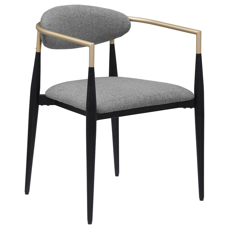  Coaster Furniture Alexis 182682 Fabric Upholstered Dining Arm Chair - Grey IMAGE 1