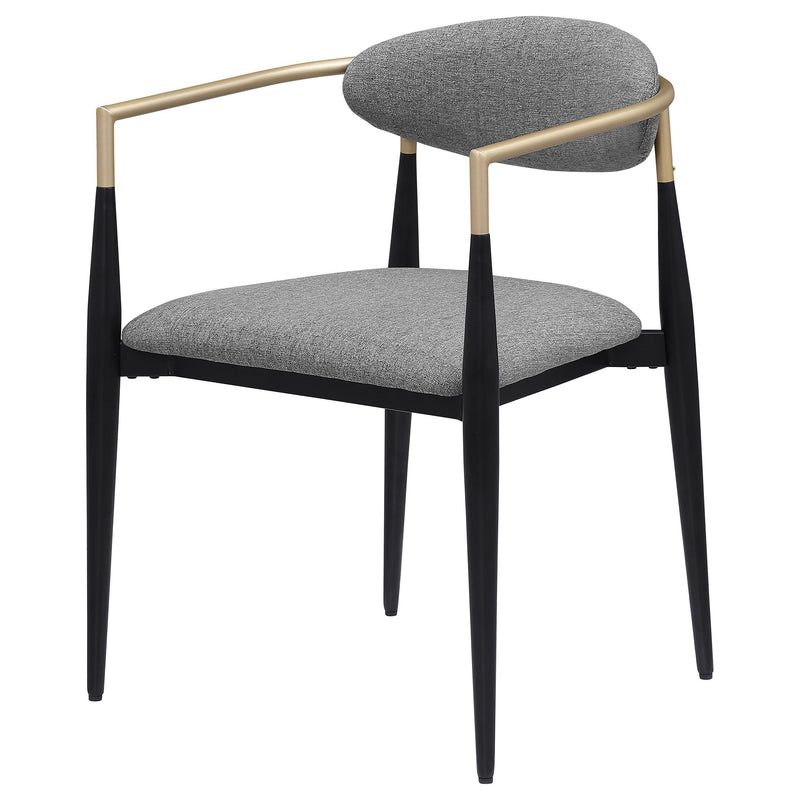  Coaster Furniture Alexis 182682 Fabric Upholstered Dining Arm Chair - Grey IMAGE 3