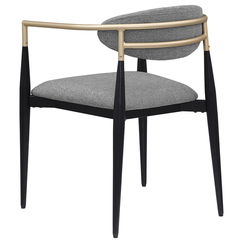  Coaster Furniture Alexis 182682 Fabric Upholstered Dining Arm Chair - Grey IMAGE 5