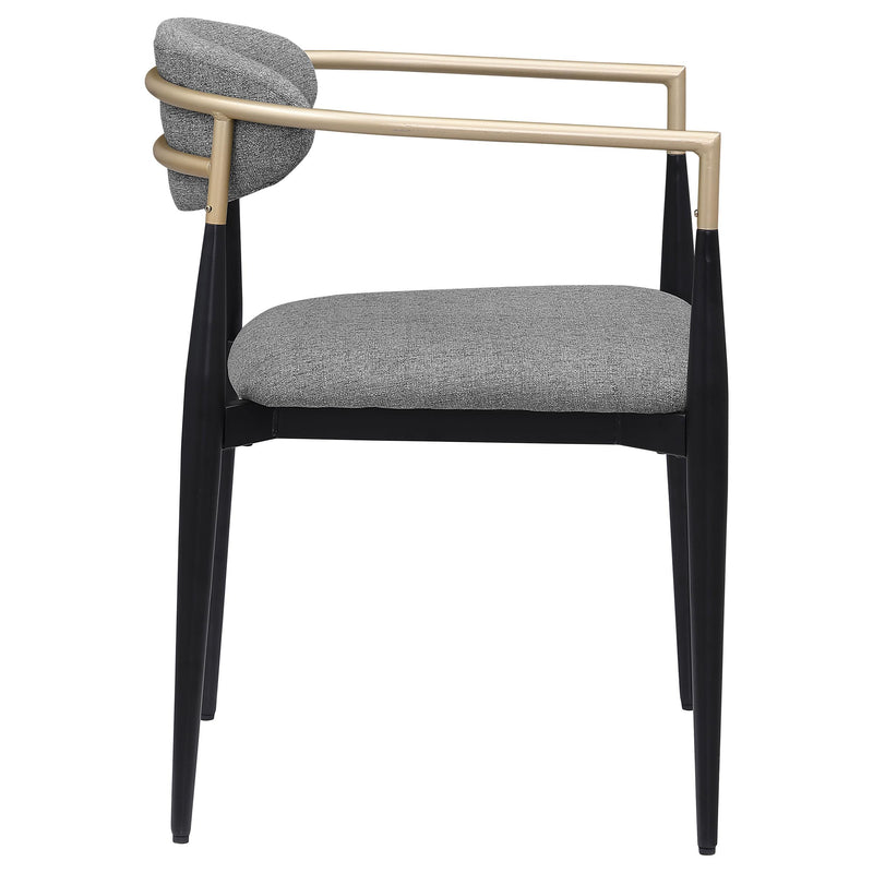  Coaster Furniture Alexis 182682 Fabric Upholstered Dining Arm Chair - Grey IMAGE 7