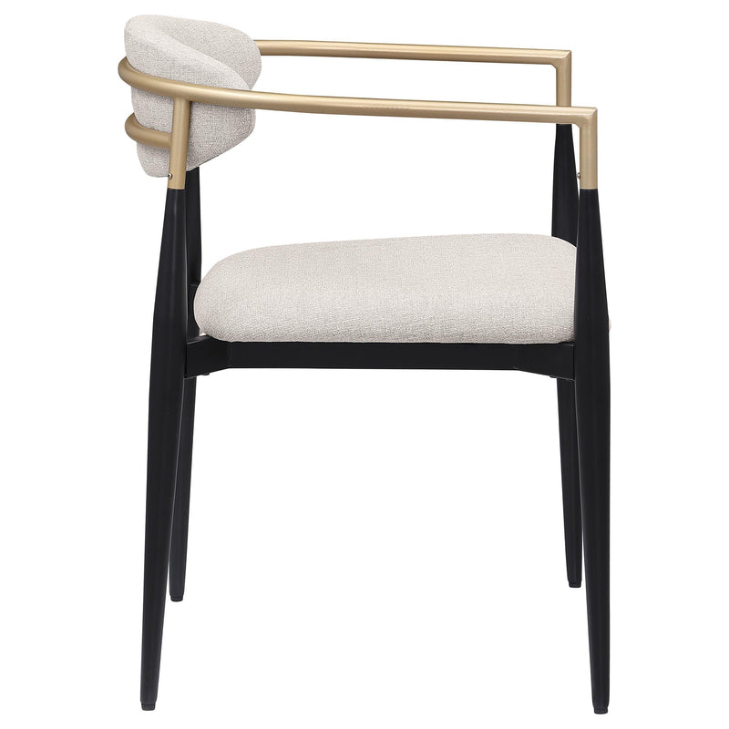 Coaster Furniture Alexis 182692 Fabric Upholstered Dining Arm Chair - Beige IMAGE 7