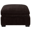  Coaster Furniture Lakeview 551466 Rectangular Upholstered Ottoman - Dark Chocolate IMAGE 3