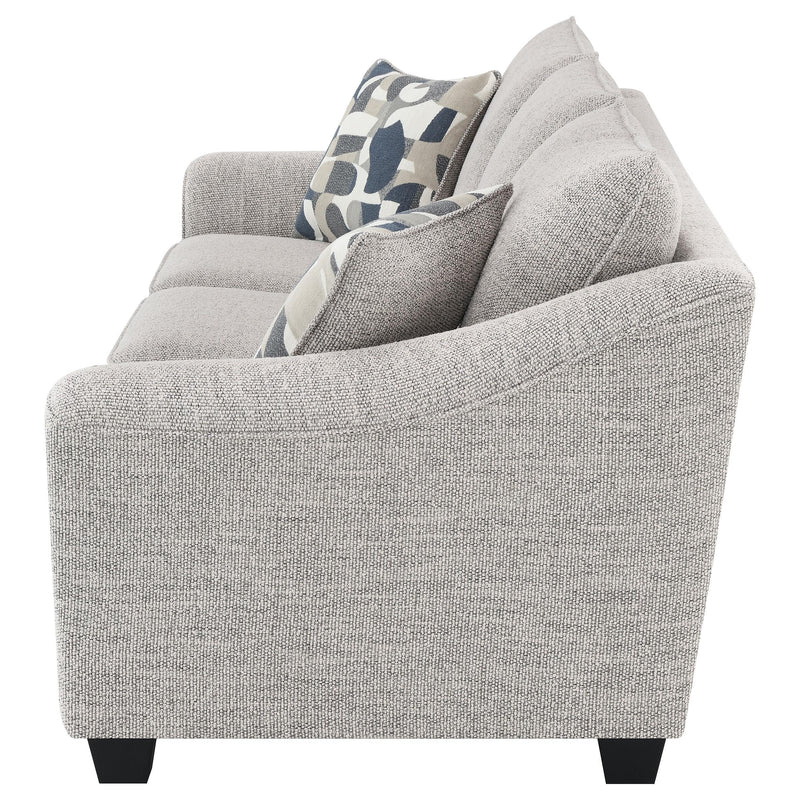  Coaster Furniture Tomkins 509671 Boucle Upholstered Sofa - Light Grey IMAGE 4