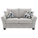  Coaster Furniture Tomkins 509672 Boucle Upholstered Loveseat - Light Grey IMAGE 2