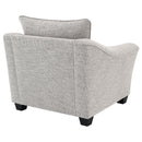  Coaster Furniture Tomkins 509673 Boucle Upholstered Chair - Light Grey IMAGE 6