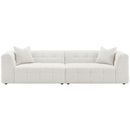  Coaster Furniture Everly 504850 Boucle Upholstered Extra Long Sofa - Off White IMAGE 2
