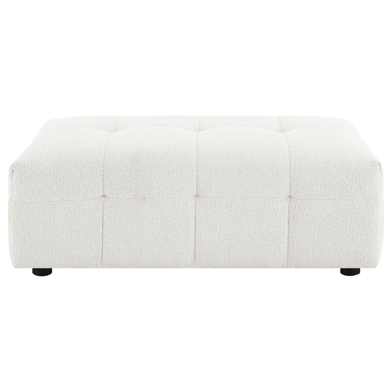  Coaster Furniture Everly 504854 Boucle Upholstered Rectangular Ottoman - Off White IMAGE 2