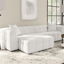  Coaster Furniture Everly 504854 Boucle Upholstered Rectangular Ottoman - Off White IMAGE 5