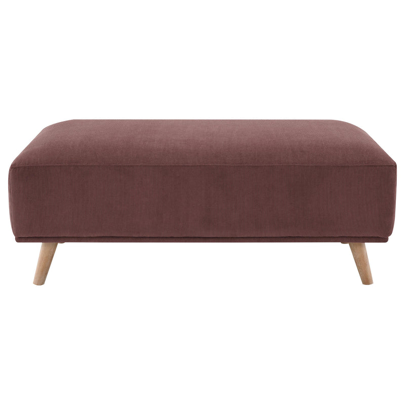  Coaster Furniture Elizabeth 503959 Corduroy Upholstered Ottoman - Wine Red IMAGE 2