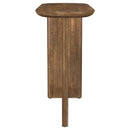  Coaster Furniture Fletcher 930030 Oval Solid Mango Wood Entryway Console Table - Brown IMAGE 2