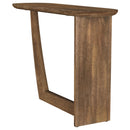  Coaster Furniture Fletcher 930030 Oval Solid Mango Wood Entryway Console Table - Brown IMAGE 5