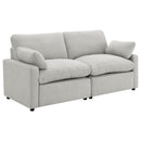  Coaster Furniture Collins 609562P Modular Power Loveseat - Grey IMAGE 1