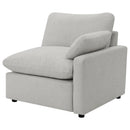  Coaster Furniture Collins 609562P Modular Power Loveseat - Grey IMAGE 5