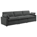  Coaster Furniture Collins 609531P Modular Power Sofa - Dark Grey IMAGE 1