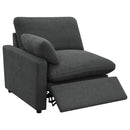  Coaster Furniture Collins 609531P Modular Power Sofa - Dark Grey IMAGE 5