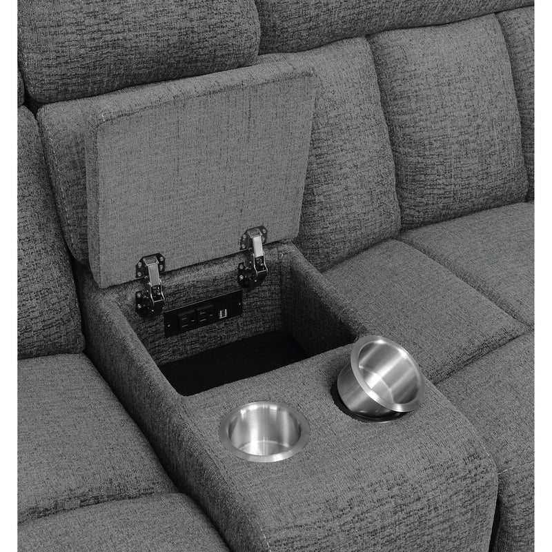  Coaster Furniture Bahrain 609540P 6 pc Modular Power Reclining Sectional - Charcoal IMAGE 11