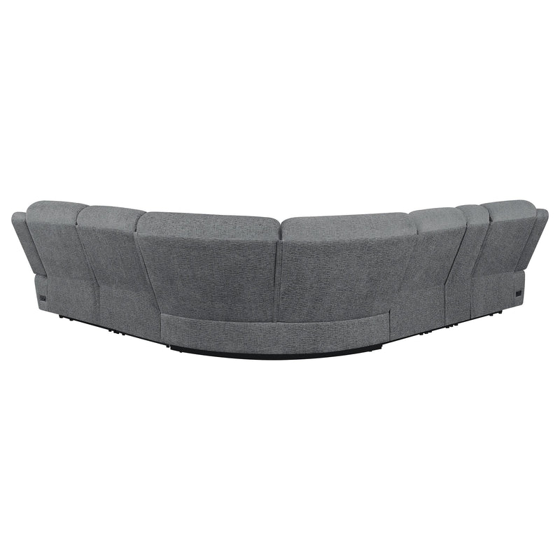  Coaster Furniture Bahrain 609540P 6 pc Modular Power Reclining Sectional - Charcoal IMAGE 4