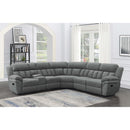  Coaster Furniture Bahrain 609540 6 pc Modular Reclining Sectional Sofa - Charcoal IMAGE 6
