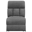  Coaster Furniture Bahrain 609541T 5-piece Upholstered Home Theater Seating - Charcoal IMAGE 8