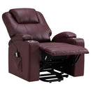  Coaster Furniture Armstrong 609479P Upholstered Power Lift Massage Recliner - Wine IMAGE 3