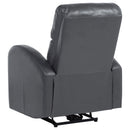 Coaster Furniture Grant 601499P Upholstered Power Recliner Chair - Grey IMAGE 5