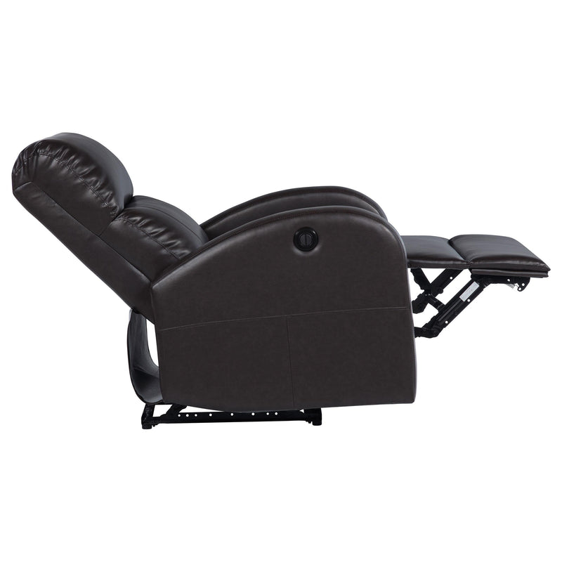  Coaster Furniture Grant 601500P Upholstered Power Recliner Chair - Brown IMAGE 6