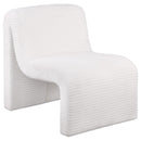  Coaster Furniture Drayton 907525 Upholstered Curved Armless Accent Chair - Ivory IMAGE 1