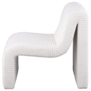  Coaster Furniture Drayton 907525 Upholstered Curved Armless Accent Chair - Ivory IMAGE 4
