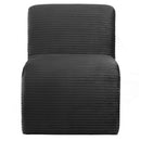  Coaster Furniture Drayton 907526 Upholstered Curved Armless Accent Chair - Black IMAGE 2