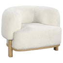  Coaster Furniture Lawler 903169 Upholstered Barrel Back Accent Chair - Ivory IMAGE 1