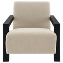  Coaster Furniture Fitzroy 903095 Boucle Upholstered Accent Arm Chair - Latte IMAGE 2