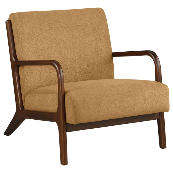  Coaster Furniture Foster 902271 Upholstered Wood Frame Accent Chair - Honey IMAGE 1