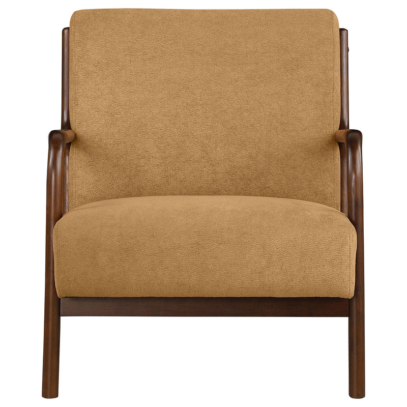  Coaster Furniture Foster 902271 Upholstered Wood Frame Accent Chair - Honey IMAGE 2